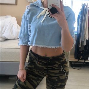 Denim Crop Top NWT